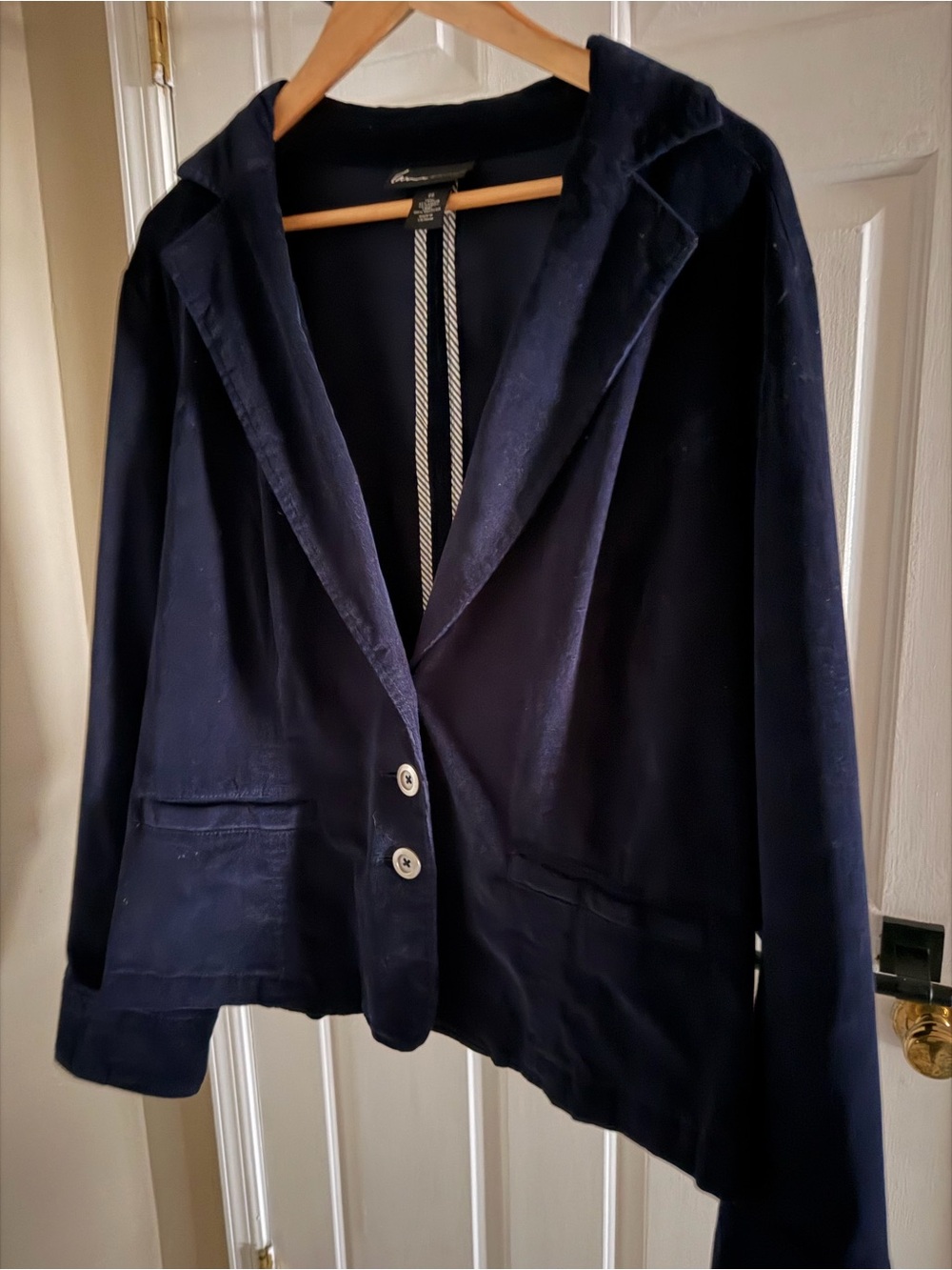 Lane Bryant Navy Two-Button Blazer with Notch Lapel